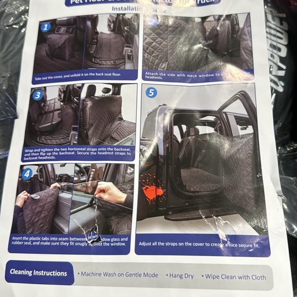 Truck Back Seat Cover for Dogs - Dog Hammock for Truck with Door Protection - Picture 3 of 4